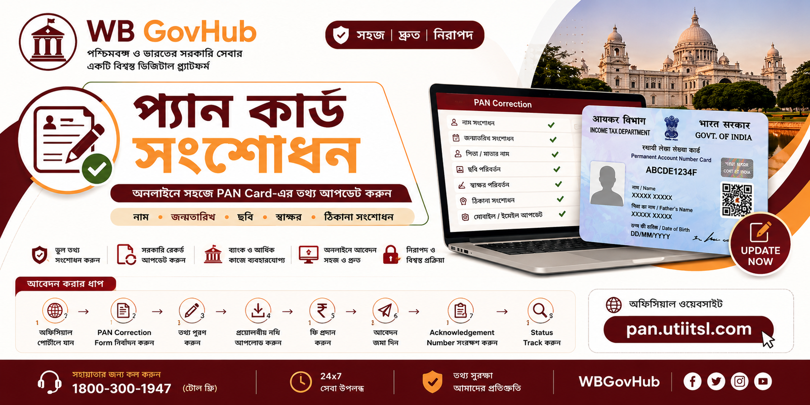 প্যান কার্ড সংশোধন