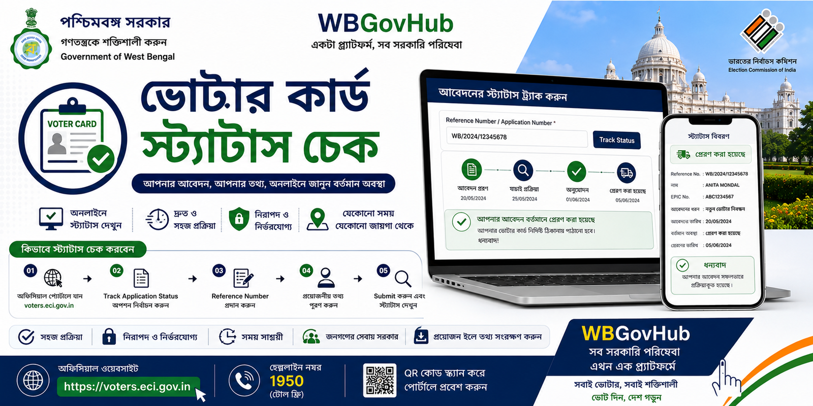 ভোটার কার্ড স্ট্যাটাস চেক