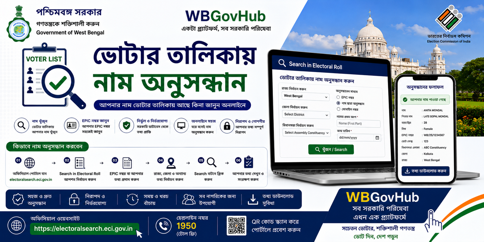 ভোটার তালিকায় নাম অনুসন্ধান